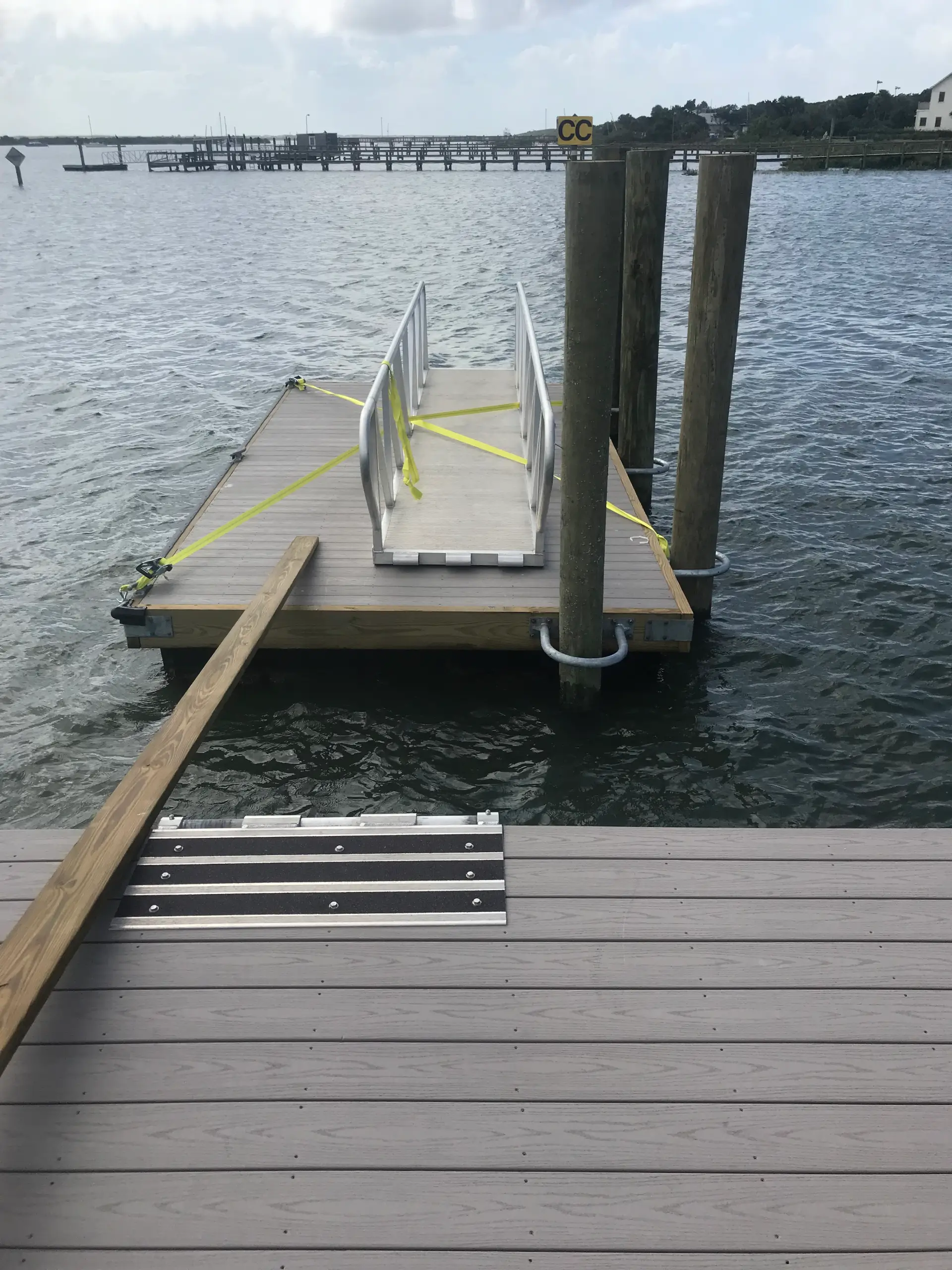 Composite deck with dock installation on the florida