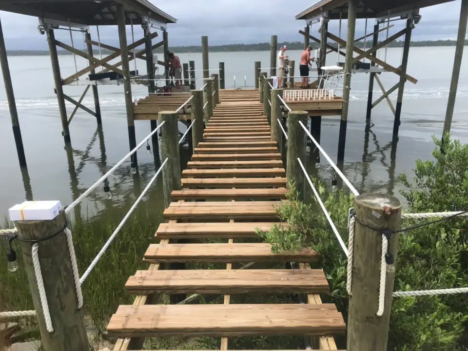 Deck and dock framing on the florida