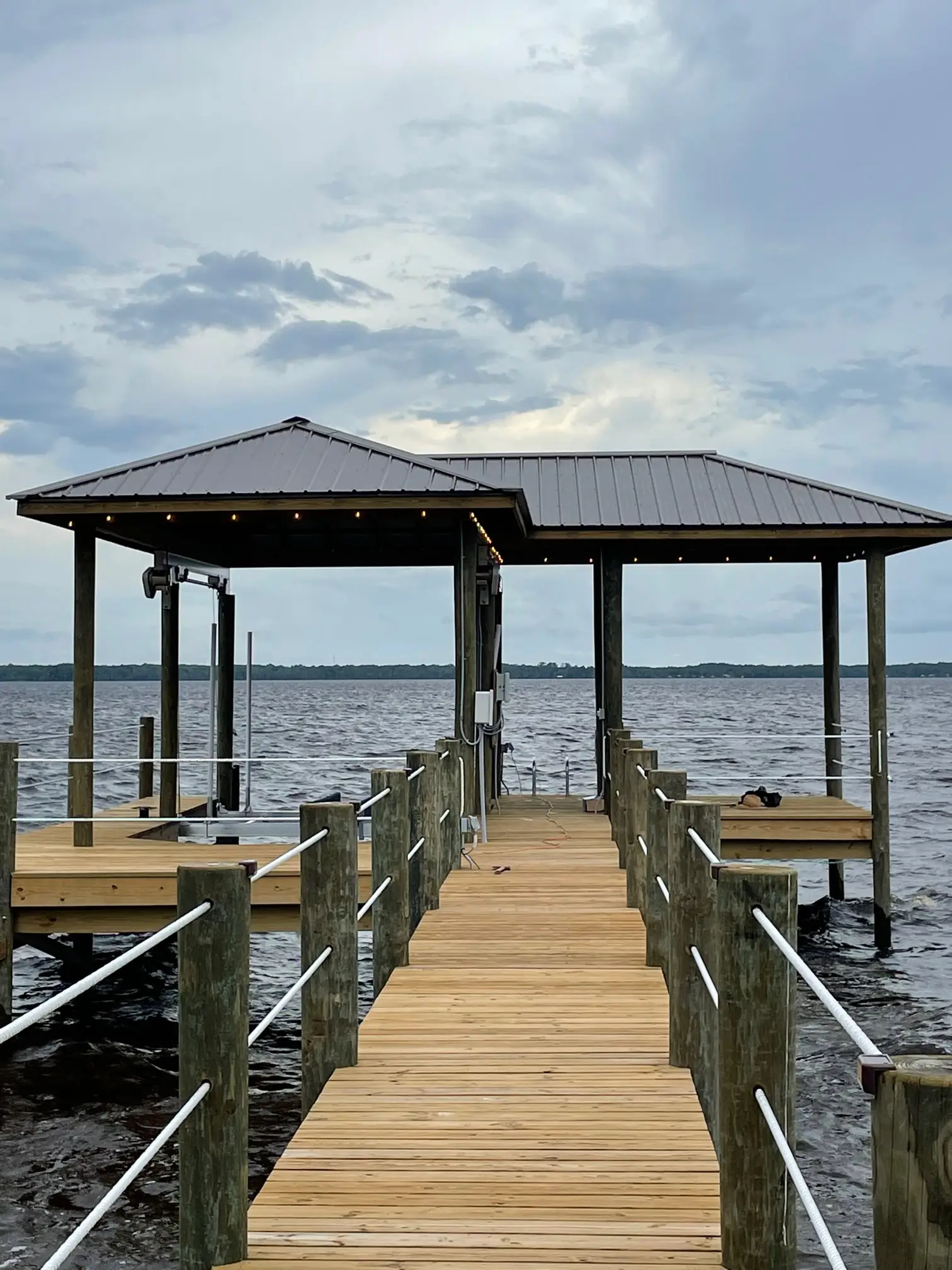 Long walk pathway deck and dock on the flagler beach