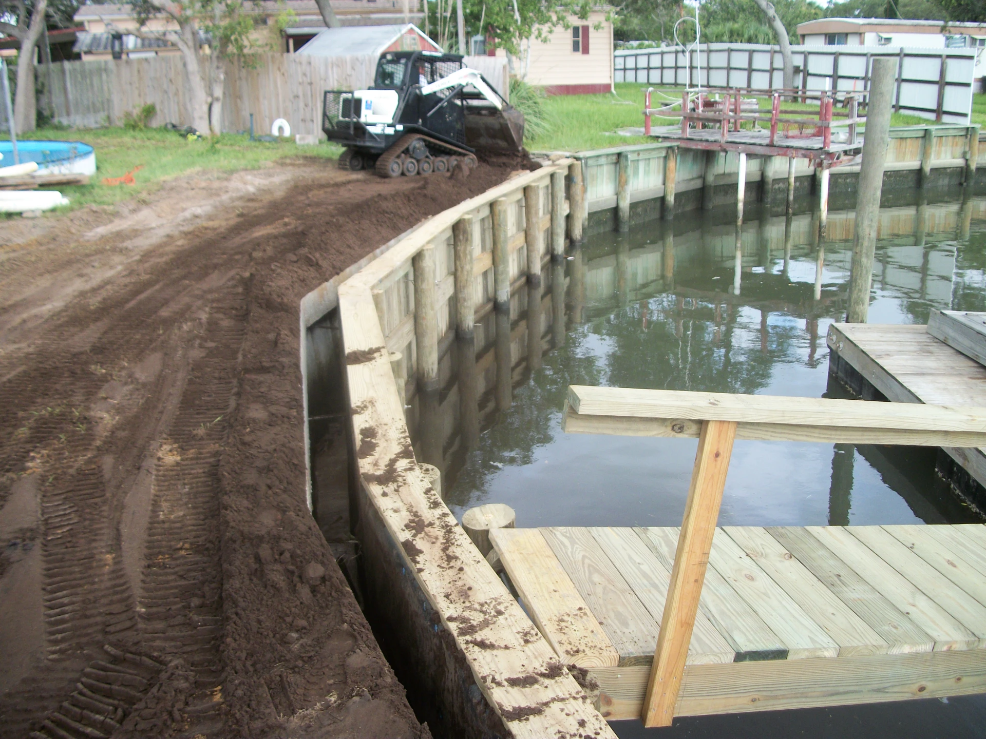 Maritime bulkhead seawall repair on the florida