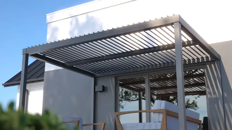 Sk pergola over a terrace